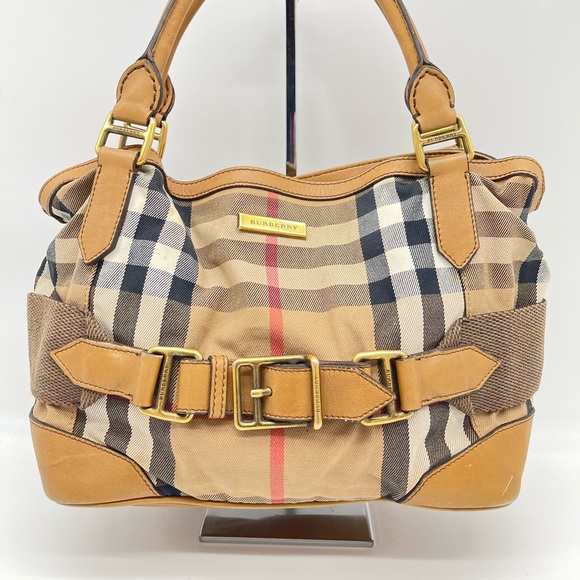 Burberry Signature Logo Satchel Handbag - Picture 3 of 16